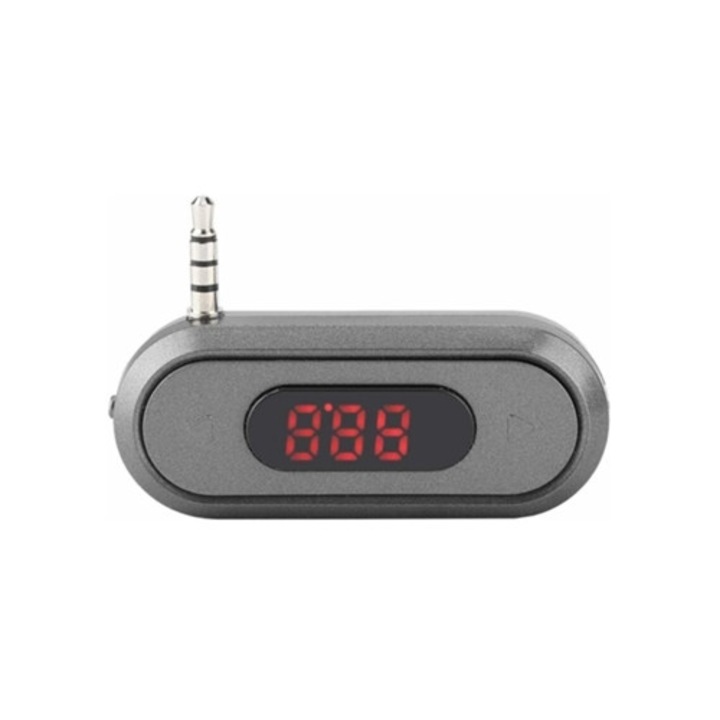 Adaptor audio Bluetooth cu display digital pentru masina, monitorizare nivel baterie si frecventa FM