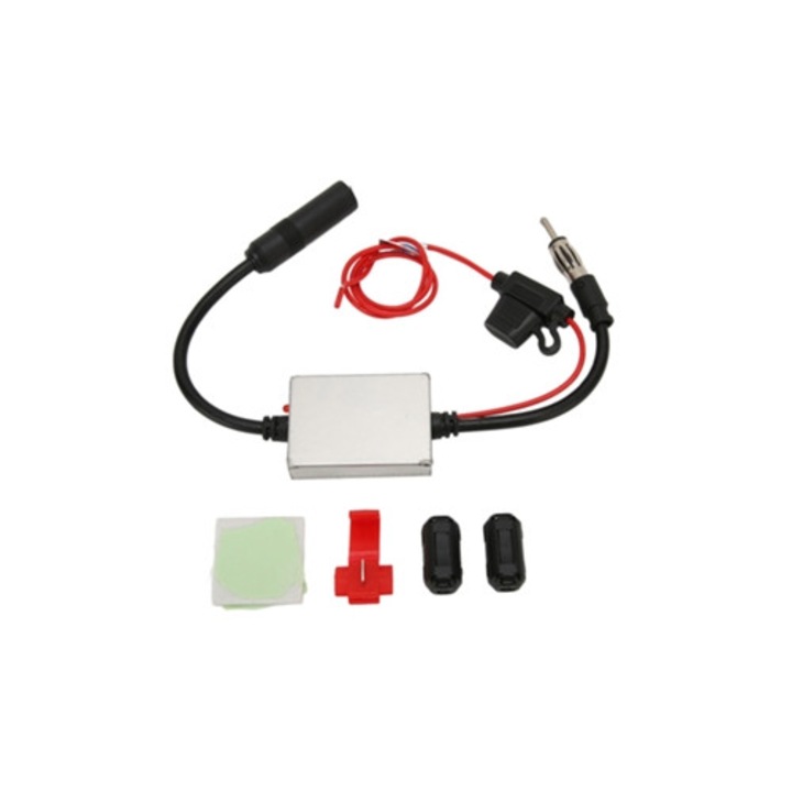 Stabilizator semnal antena radio FM auto, 12V, accesorii electronice auto