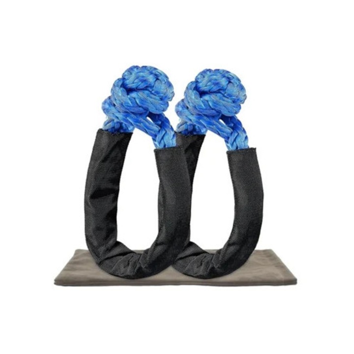 Sistem tractare, shackle sintetic moale, unelte de salvare pentru vehicule, culoare: multicolor, dimensiuni: auto-ajustabil.