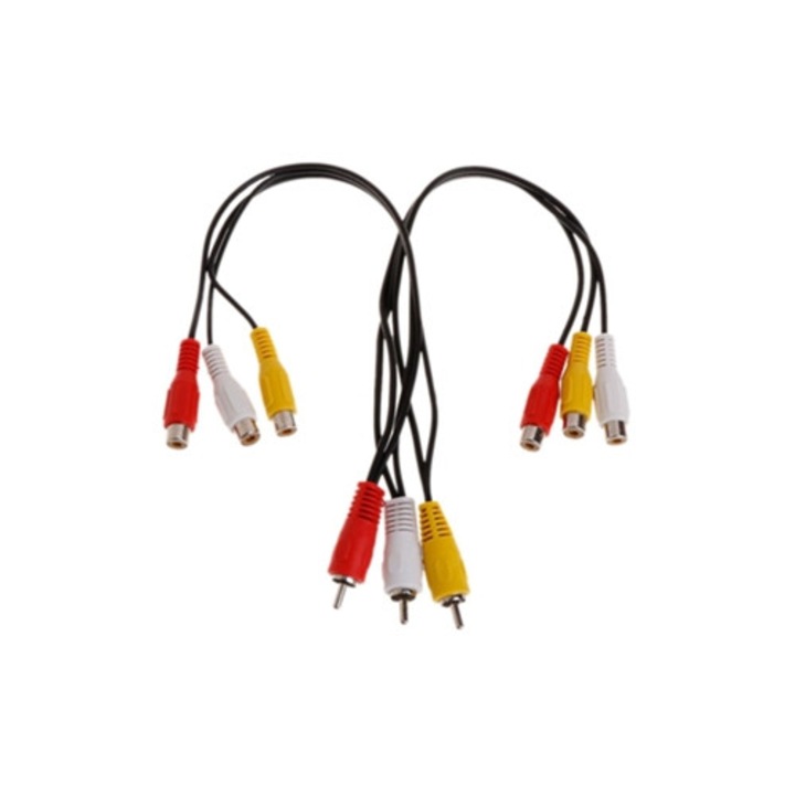 Adaptor cablu computer 3 RCA masculin la 6 RCA feminin