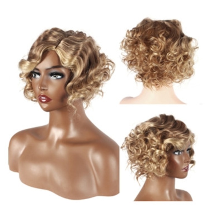 Caciula dama, caciula scurta ondulata, culori asortate, set de 1 bucata