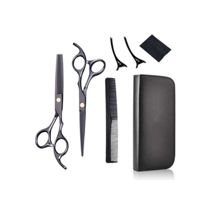 Set foarfeci de tuns profesionale, negru