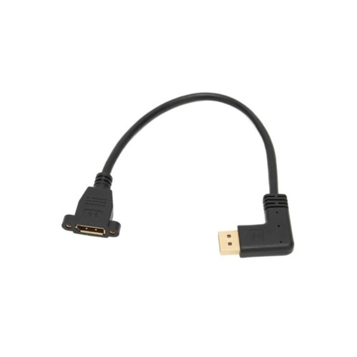 Кабел адаптер DisplayPort, 4K HD, прав ъгъл, тип с двойно заключване