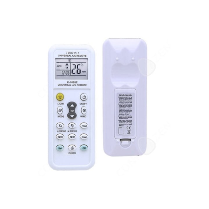 Telecomanda universala pentru aparate de climatizare, 13x4.8x2cm, alb