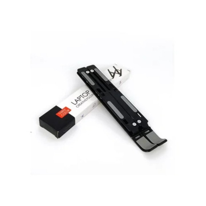 Suport laptop din aliaj de aluminiu, portabil, pliabil, ajustabil, pentru laptopuri de 10-15.6 inch