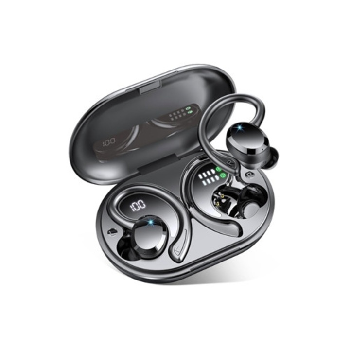 Casti wireless, Negru, IP7, 60H