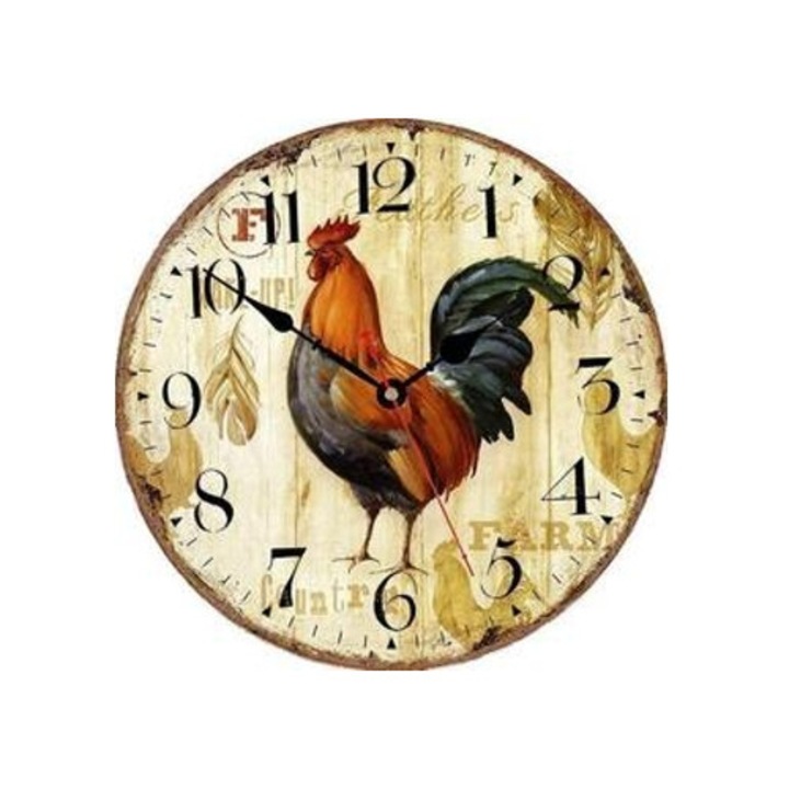 Ceas decorativ retro cu stil cocos, mecanism quartz, pentru decor acasa si birou