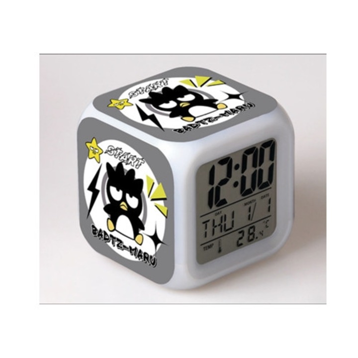 Ceas decorativ LED digital pentru patut, 38cm, animatie cusuta, stil CXC