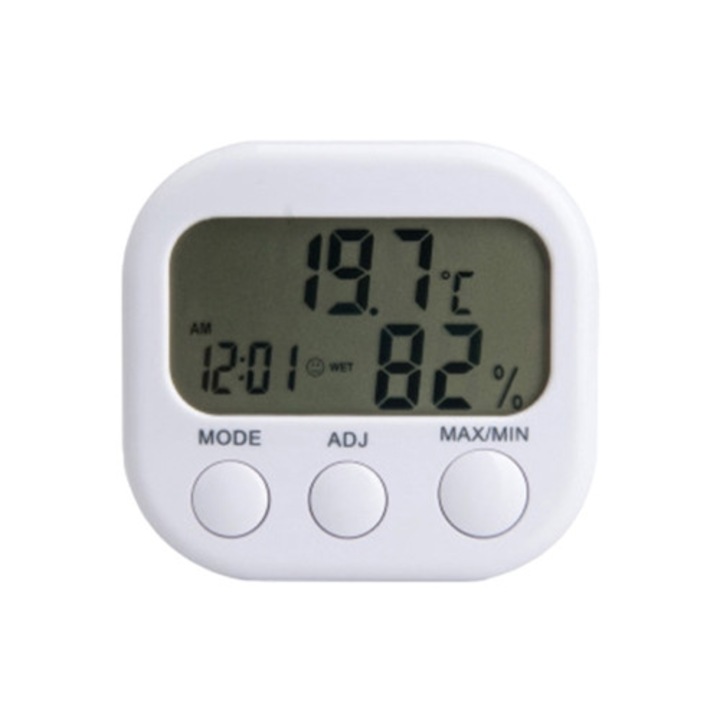 Termometru si Monitor de Umiditate pentru Interior Alb