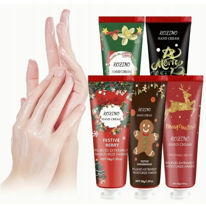 Set de 5 creme hidratante pentru mâini, diverse arome, 30 g, multicolor