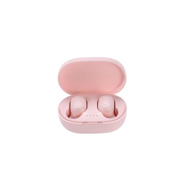 Casti Wireless A6S True Wireless Stereo Bluetooth, roz