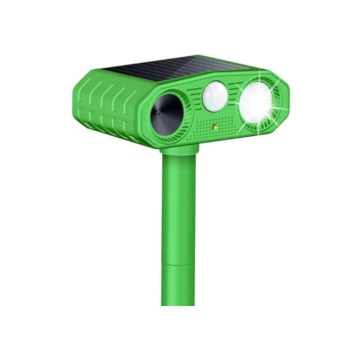 Repelent solar pentru pisici, ultrasonic, 3 moduri, impermeabil IP64, pentru exterior