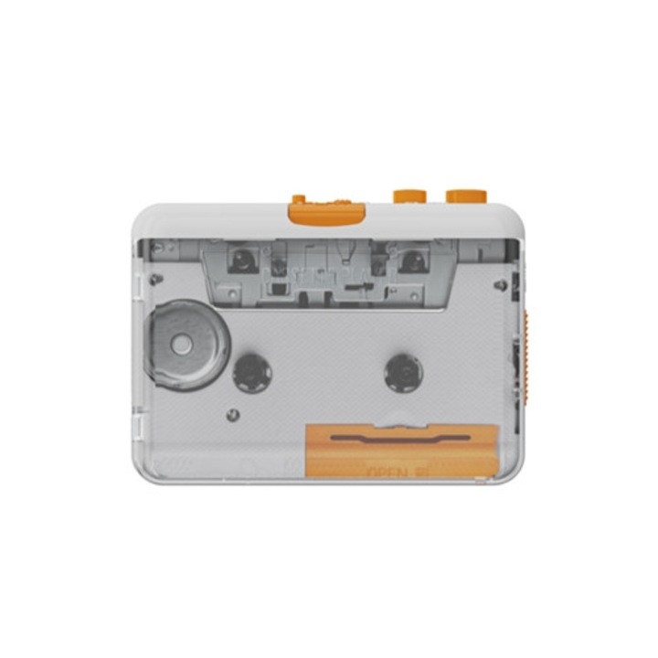 Convertor casete in MP3, player casete, alb, cu casti