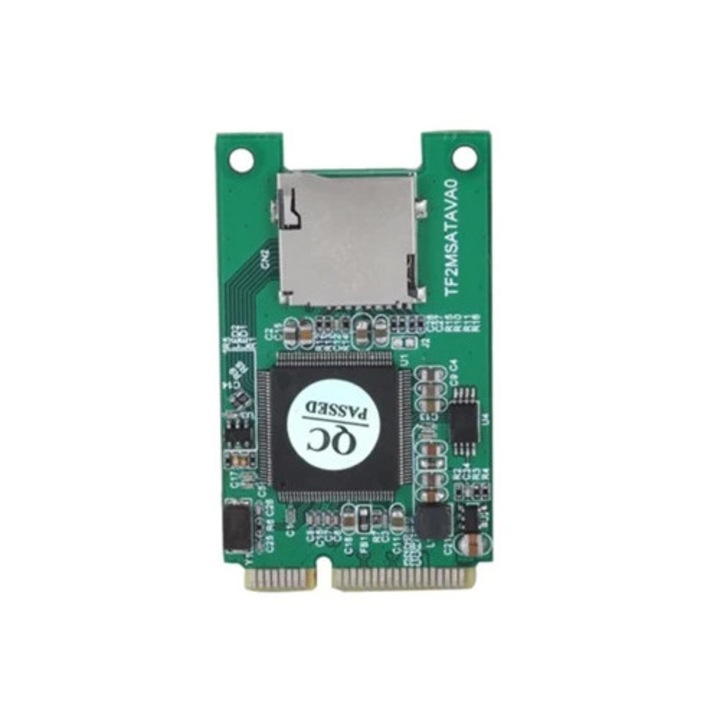 Adaptor Micro SD TF Card la Mini PCI si MSATA SSD, pentru PC