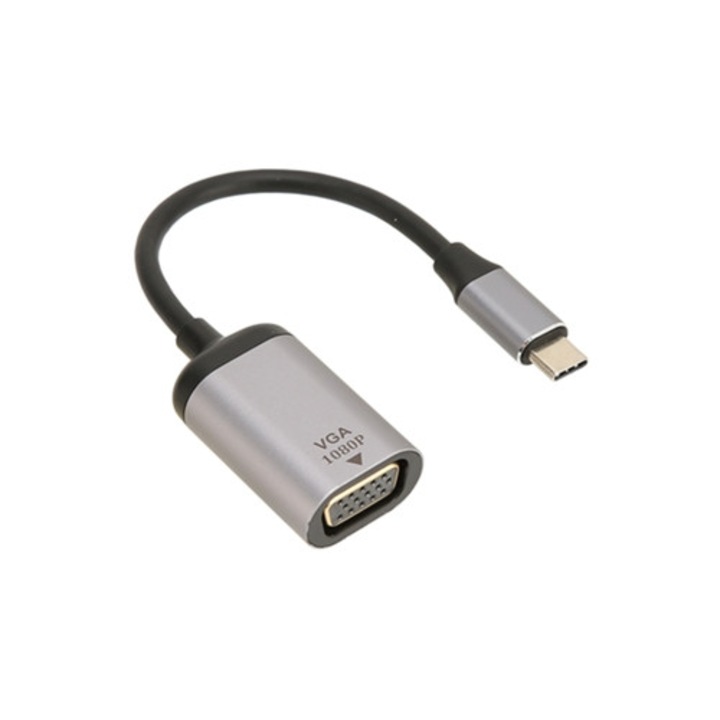 Адаптер USB C към VGA, стабилно предаване, 1920x1200