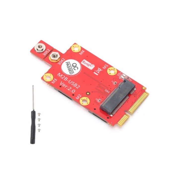 Adaptor M.2 la Mini PCIe, cu slot pentru SIM