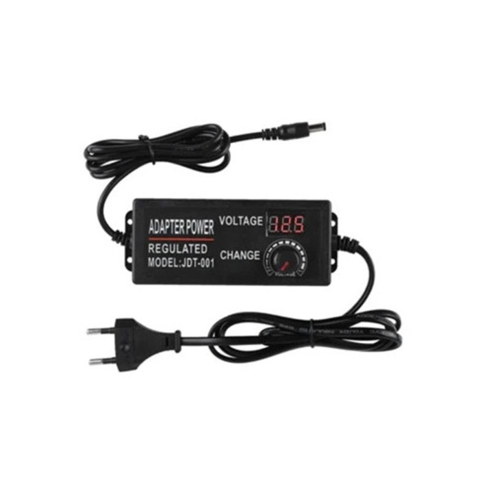 Adaptor de alimentare pentru benzi LED, reglare tensiune, display LED