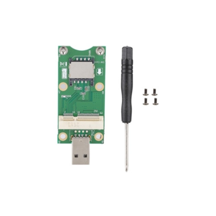 Adaptor de testare WWAN Mini PCI-E la USB, cu SIM, 3G/4G