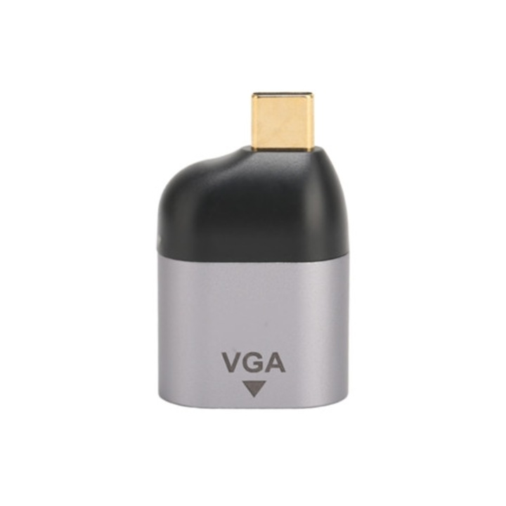Адаптер USB C към VGA, 1080p, 60Hz, Plug and Play