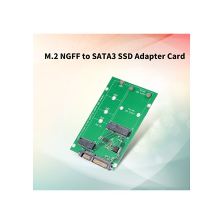 Adaptor M.2 NGFF la SATA, convertor Msata SSD la SATA III, suport 2230x2242x2260x2280, set