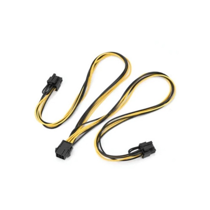 Cablu de alimentare pentru placa video PCI Express, 6-Pin la 8-Pin, 50cm