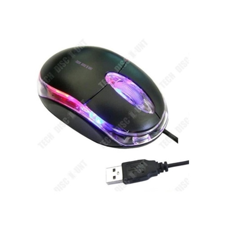 Mouse optic cu fir 3D, USB, greutate redusa, inalt DPI