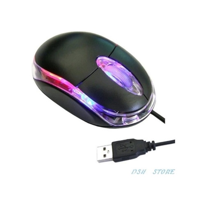 Mouse optic USB 3D cu rotita, pentru PC si laptop