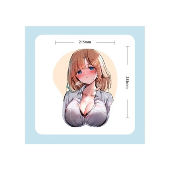 Mousepad Anime cu suport pentru incheietura, 3D, multicolor