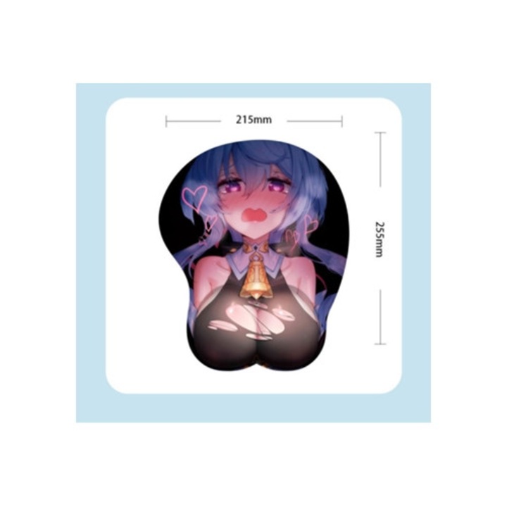 Mousepad cu suport pentru incheietura, 3D, multicolor, set Lyx Anime
