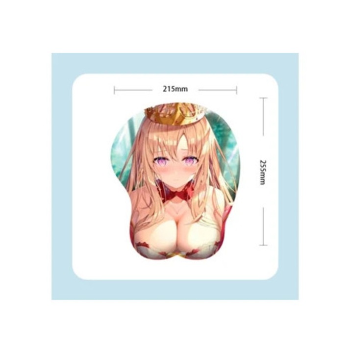 Mousepad Anime cu suport pentru incheietura, 3D, multicolor