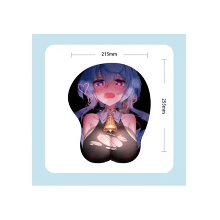 Mousepad Anime cu suport pentru incheietura, 3D, multicolor