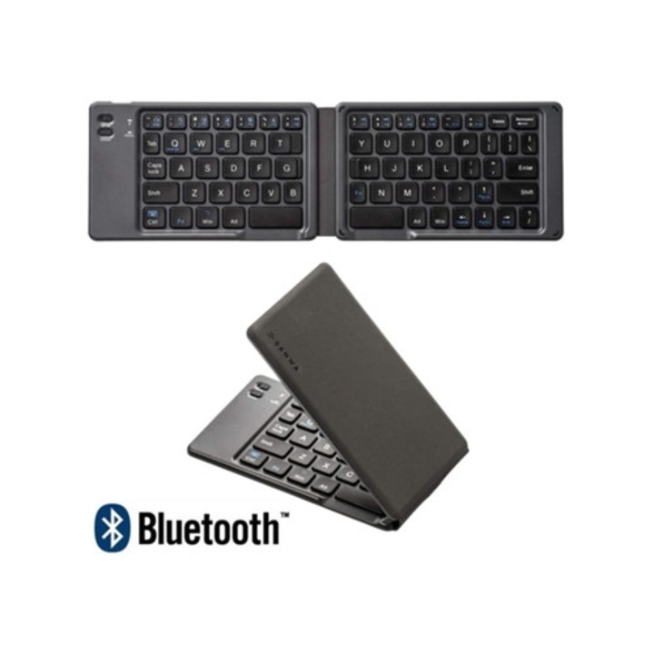 Bluetooth клавиатура, въртяща се, ултратънка, презареждаема