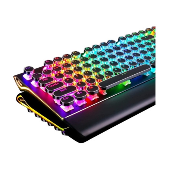 Механична геймърска клавиатура, автомобилен стил, RGB осветление