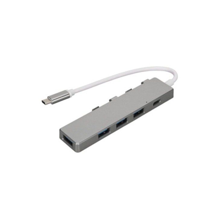 USB C hub, nagy sebességű csatlakozás, tápcsatlakozó