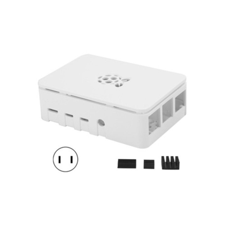 Carcasa ABS pentru Raspberry Pi 4, alimentare, disipare caldura