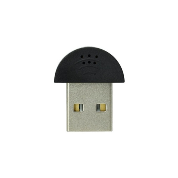 Mini Mikrofon, USB, Laptophoz/Asztali géphez, Beszédfelismeréssel