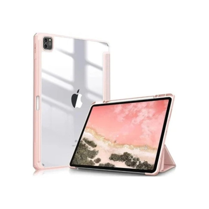 Crystal Folio tok iPad Pro 12.9 2021-hez, rózsaszín