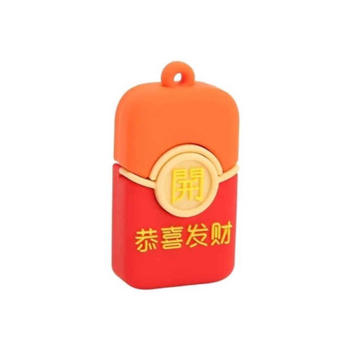 USB памет 128GB, дизайн червен плик