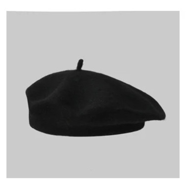 Caciula dama bereta Margie lana neagra, dimensiune unica