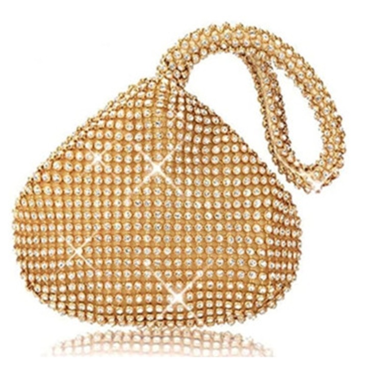 Geanta de seara pentru mirese, aurie, ZMDECQNA