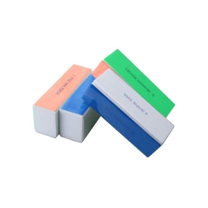 Set pile cosmetice 4 laturi, unelte profesionale pentru unghii, 70 bucati