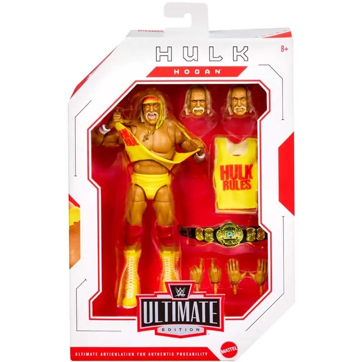 Figurina articulata Hulk Hogan WWE Ultimate Edition 15 cm
