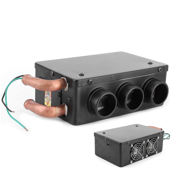 Incalzitor auto 12V 50W, portabil, eficient, cu 3 orificii, pentru dezghetare si incalzire