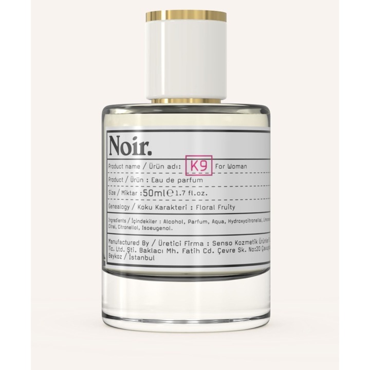 Apa de parfum Noir K9, 50ml, note florale și citrice, pentru femei