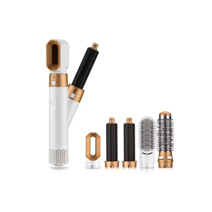 6 az 1-ben hajsütővas, fehér-arany, 220V, szett