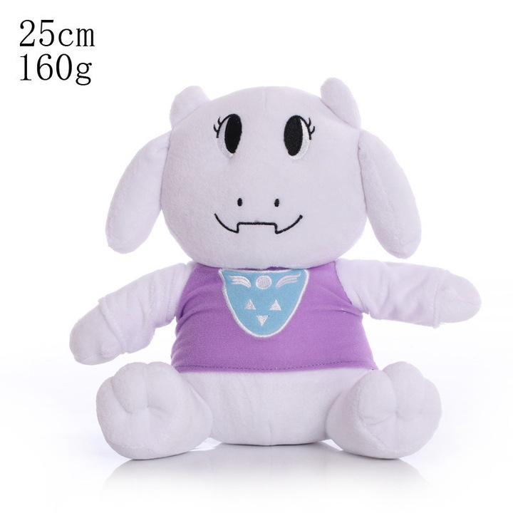 Jucarie de plus, figura din jocul Undertale, oaie imbracata in mov, 25cm