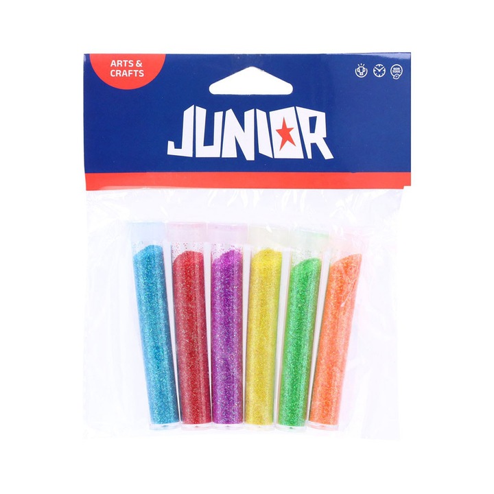 Csillámpor Junior, neon színek, 6 szín