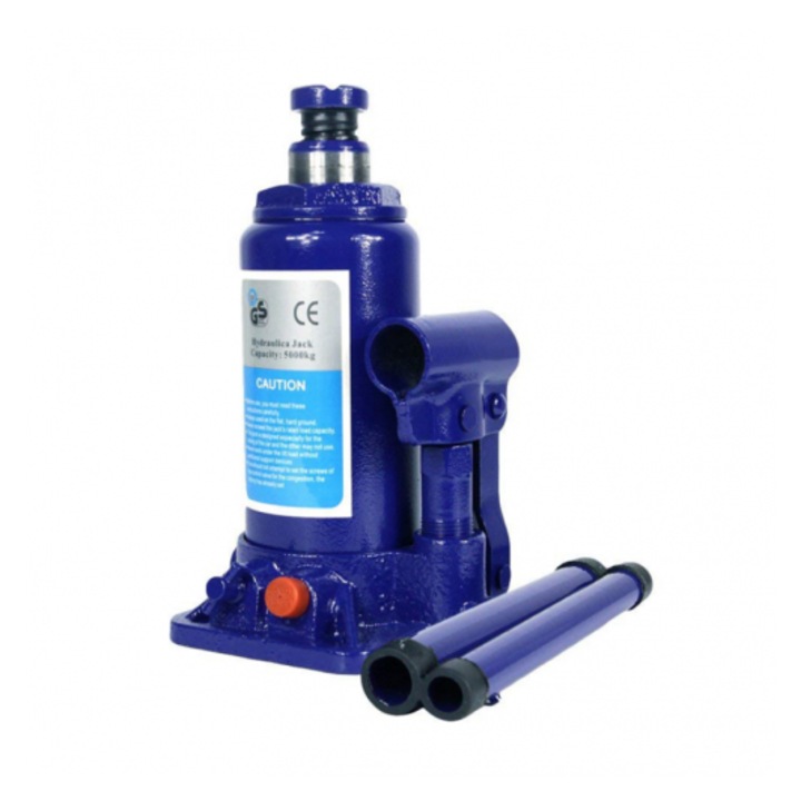 Хидравличен крик Rockforce, 2 тона, син, минимална височина 158mm, максимална височина 308mm