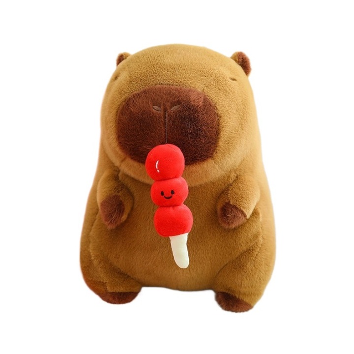 Jucarie de plus Capybara "Tanghulu", 40cm, set cadou pentru fete