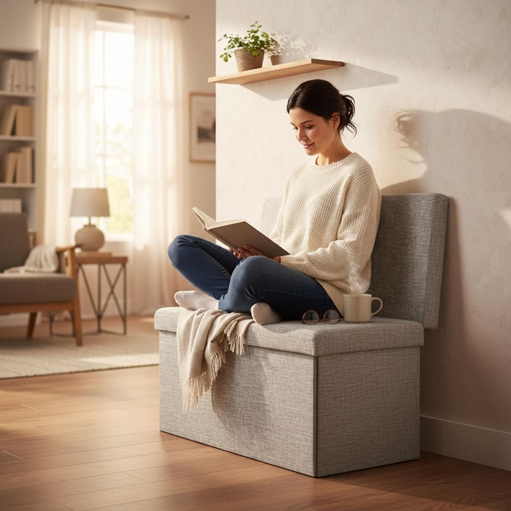 Сгъваем стол с облегалка, Northio, ин, 77 литра, 79x15см